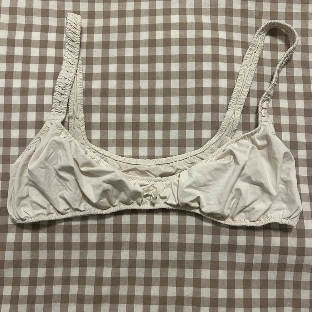 WeWoreWhat Cream swimsuit top